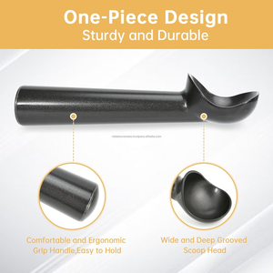 ที่ตักไอศกรีม 7 นิ้ว แบบไม่ติด ไม่แข็งตัว ผลิตจากอะลูมิเนียมชิ้นเดียว ชุบเงิน เป็นมิตรกับสิ่งแวดล้อม ดีไซน์ทันสมัย แข็งแรง ทนทาน - Product Image 3