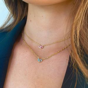 Petit collier multicolore turquoise personnalisé Collier de pierres de naissance en cristal de zircon <span class=keywords><strong>Pretty</strong></span> <span class=keywords><strong>Little</strong></span> Thing bijoux en argent sterling 925 - Product Image 4