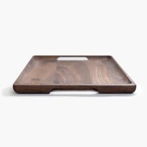 Plateau de service en bois rustique et élégant de qualité supérieure, durable, avec poignées intégrées, artisanal, vaisselle élégante, design moderne, respectueux de l'environnement - Product Image 1