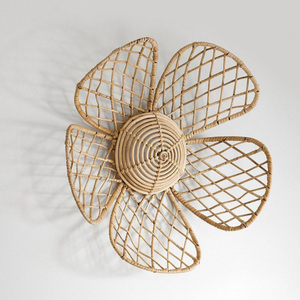 Adornos de pared de ratán tejidos a mano, accesorio para habitación de bebé, adornos de fibra natural tejida. - Product Image 3