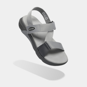 Sandalias Unisex con Tiras Cruzadas Grises, Punta Abierta, Estilo Casual, Cierre de Velcro - Product Image 5