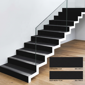 กระเบื้องพอร์ซเลนสีขาวเทาแบบเต็มแผ่น ขนาด 300x1200 มม. ผิวสัมผัสกึ่งด้าน กันลื่น สำหรับตกแต่งภายนอกบ้าน บันได และห้องน้ำ - Product Image 4