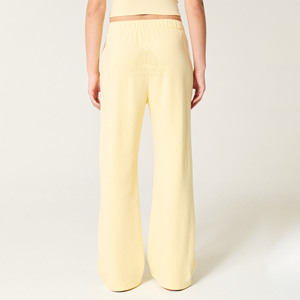 Pantalon de jogging évasé pour femme, en molleton épais 100 % coton biologique, écologique, style hip-hop, haute qualité, mode hiver, vente en gros - Product Image 3