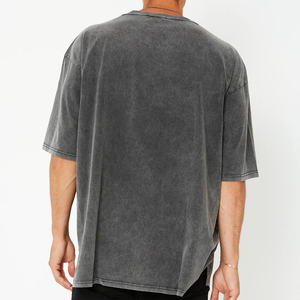 Camisetas de Algodón 100% Tejido, 230 Gramos, Estilo Vintage, Lavado Ácido, Corte Holgado, Tallas Grandes, Transpirables, Venta al Por Mayor - Product Image 4