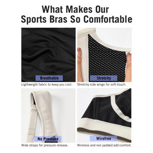Fitness Sports Bra for <b>Women</b> Cross <b>Back</b> Shock Absorbent Quick Dry Yoga Underwear High Support Impact Running Tank Top - Product Image 5