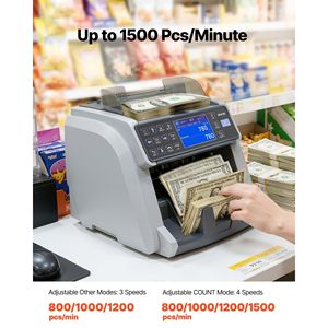 Máquina Contadora de Dinero de Diferentes Denominaciones con Detección de Billetes Falsos Multidivisa CIS/UV/MG/IR/DD/DBL/HLF/CHN - Product Image 6