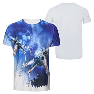 Custom Digital Sublimation Print Front Eco-Friendly Breathable Quick Dry Regular Fit Cotton Polyester Men High Street T-shirt - Product Image 3