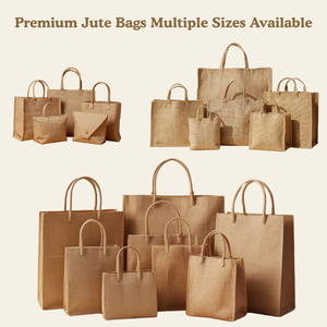 Large Size Jute Bag Eco Friendly PP Laminated Material Black Gussets Rope Padded Handles Reusable alternative to plastic bags - Product Image 4