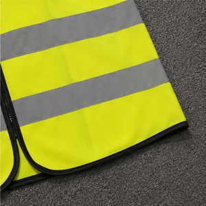 Chaleco de Seguridad Reflectante de Alta Visibilidad, Transpirable, Unisex, de Poliéster, Amarillo con Rayas Plateadas - Product Image 4