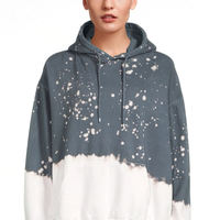 Sweat à capuche unisexe épais délavé à l'acide, coupe oversize personnalisée, style streetwear avec poche kangourou, vente en gros