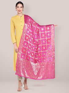 Vente en gros de dupatta Bandhani, dupatta traditionnel indien tie-dye - Product Image 3
