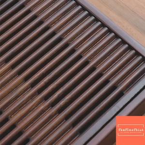 Bandeja de Té de Madera Oscura de Lujo, Elegante Tabla de Servicio de Bambú para Gongfu, Mesa de Té Estilo Japonés, Acabado Liso en Nogal, Decoración para el Hogar, Regalo - Product Image 3