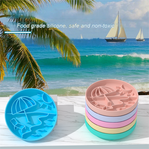 Custom Luxury Designer Slow Feed Sublimation No Spill Portable Bowl For Pet Bowls & Feeders <b>Silicone</b> Slow Feeder Dog Bowl - Product Image 4