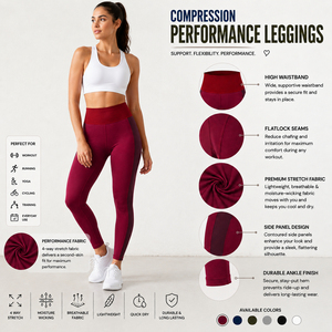 High Waist Full Length Stretch <b>Leggings</b> Comfortable Soft Fit for Daily Wear Exercise and Active Lifestyle For Workout - Product Image 6