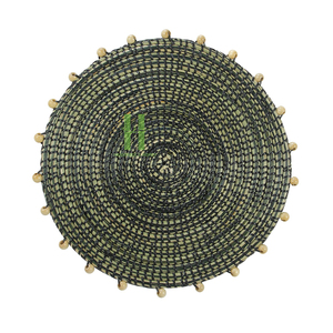 New Arrival Hot Trend Boho Seagrass Round 35cm Diameter Eco-Friendly Charger <b>Plates</b> Placemat OEM Hot Sale HNH Craft Vietnam - Product Image 2