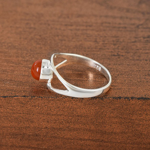 Anillo de Compromiso de Plata de Ley 925 con Piedra Preciosa de Cornalina Natural, Estilo Clásico Redondo, Joyería Fina Hecha a Mano, Proveedores Mayoristas de Primera Calidad - Product Image 5