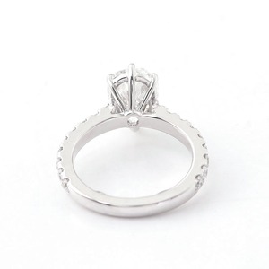 แหวนเพชรเงินแท้ 925 คุณภาพส่งออก ดีไซน์คลาสสิก สำหรับงานหมั้น งานแต่งงาน และขอแต่งงาน มีจำหน่ายแล้ว - Product Image 2
