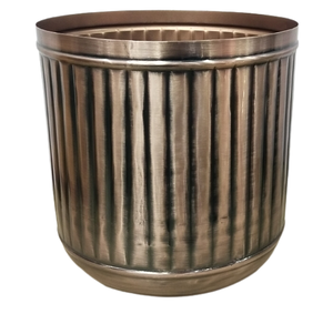 Maceta Decorativa de Metal con Diseño Calado, Acabado en Latón Antiguo, Maceta Moderna para Interiores y Exteriores, Soporte Decorativo para Plantas de Jardín - Product Image 5