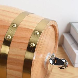 Barril de Madera de Pino Premium para Vino, Barril de Roble Vintage para Añejar Whisky, Dispensador Decorativo de Líquidos para Bar, Hotel, Restaurante, Hogar y Fiestas - Product Image 3