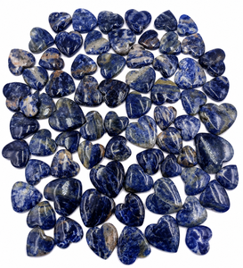 Venta al por mayor de cabujones de sodalita natural en forma de corazón, lote a granel, proveedor de piedras preciosas azules pulidas, precio directo de fábrica, fabricante. - Product Image 3