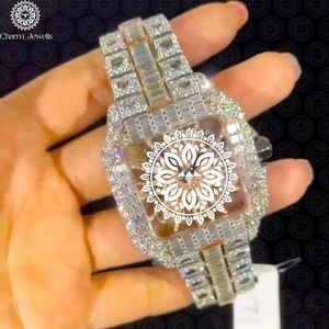 Charm_Jewells Luxury Women's Rectangle <b>Diamond</b> <b>Watch</b> 38mm Analog Quartz Stainless Steel Band Folding Clasp Sapphire Crystal - Product Image 4