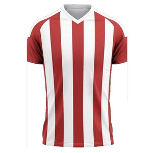<b>Men's</b> Green <b>White</b> Striped V-Neck Soccer Jersey Short Sleeve Breathable Polyester Regular Fit All Seasons Apparel - Product Image 2