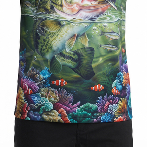 OEM Sublimated <b>Fish</b> Jersey 100% Recycled Polyester Eyelet Mesh UPF 50+ Lightweight Raglan Sleeve Rib Collar Fishing Polo <b>Shirt</b> - Product Image 5