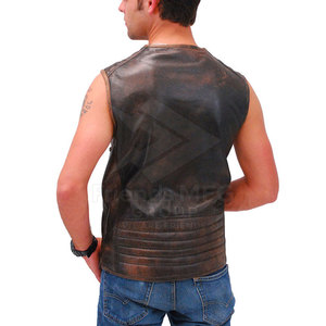 Nuevo Chaleco de Cuero Casual de Invierno para Hombre, Alta Calidad, Ecológico, Ligero, Hecho a Medida, MOQ Bajo - Product Image 2