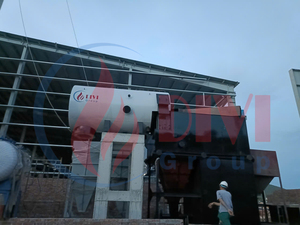 Chaudière à vapeur industrielle horizontale en acier au carbone de 1 à 50 TPH, alimentée à la biomasse, avec PLC pour l'industrie textile, alimentaire et papetière - Product Image 1