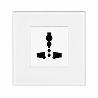 Prise murale universelle Fox Domotics à 2 modules pour usage industriel et hospitalier avec chargeur rapide USB A + Type C |   Douille en verre de qualité supérieure