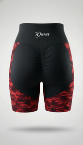 กางเกงขาสั้นเอวสูงสำหรับออกกำลังกาย ไร้ตะเข็บ ระบายอากาศได้ดี สไตล์สตรีทแวร์ กระชับสัดส่วน ยกกระชับสะโพก เหมาะสำหรับโยคะและออกกำลังกาย - Product Image 3