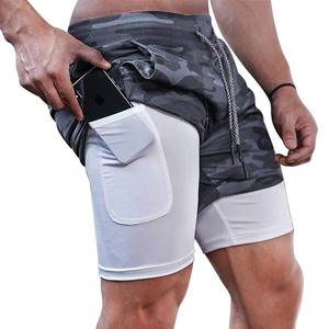 Pantalones Cortos Deportivos de Secado Rápido con Camuflaje para Hombre, Cintura Media, Cordón Ajustable, Elásticos, para Gimnasio, Fitness, Entrenamiento - Product Image 4