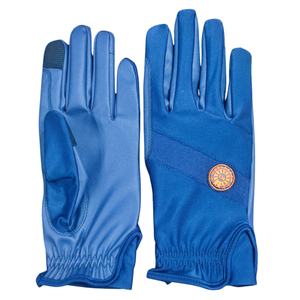 Riding Gloves Flexible Fit Polyester Back Synthetic Leather Palm High Grip <b>Equestrian</b> Gloves Elastic Cuff - Product Image 1