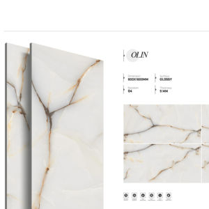 Azulejos de Porcelana Supreme Brilliant Gloss 800x1600 1200x1800 750x1500mm para Diseños Espaciales Contemporáneos Monumentales - Product Image 1