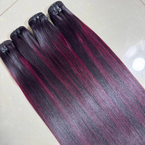 Meilleure Vente Directe Usine Cheveux Humains Vietnamiens 100% Vierge Remy Lisses Comme des Baguettes, Tissage Effet Peau, Teinture Colorée, Sans Nœuds, Sans Perte - Product Image 1
