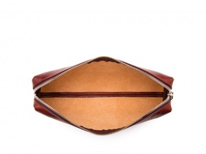 Personalized Logo Genuine Leather <b>Pencil</b> Pouch Made in India - Product Image 2