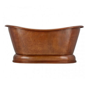 Bañera de Cobre Personalizada, Independiente, Ecológica, con Acabado Negro y Cobre, Bañera Metálica de Gran Tamaño para Uso en Hoteles - Product Image 4