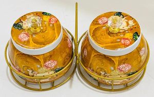 En gros, ensemble de plateaux et pots en corne Pichwai, faits main, au toucher réel, motif animalier indien, pour cadeau de remerciement - Product Image 5