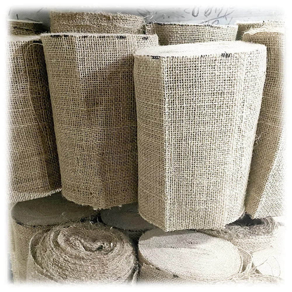 Vente en gros de tissus en lin imprimés Nature écologique toile de jute Jacquard tissu en fibre de jute 100% tissu en jute pour sacs