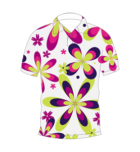 Mens <b>White</b> Retro Floral Print <b>Polo</b> Shirt Short Sleeve Casual Summer Hawaiian Style Fashion Golf Shirt - Product Image 1