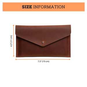 Premium Finished Leather Wallet Modern Long Envelope Money Pouch Clutch Purse Elegant <b>Coin</b> Holder Small Card <b>Case</b> for Cash - Product Image 3