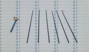 Juego de 7 agujas de gancho para cuchilla laríngea con mango, laringotomo, herramientas médicas neuroquirúrgicas de alta calidad, aprobadas por la CE - Product Image 3