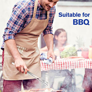 Pince de cuisine droite en acier inoxydable pour chef, idéale pour la présentation et le barbecue en extérieur - Product Image 6