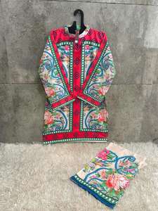 Ensemble Shalwar Kameez en coton pour tous les jours en tissu imprimé importé XL et XXL Confortable Wear - Product Image 3