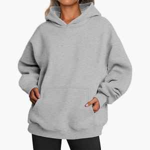 New Arrival Women's Casual Pullovers Trendy Long Sleeve Oversize Hoodie with Solid <b>Colour</b> Print Hoodies & Sweatshirts - Product Image 6