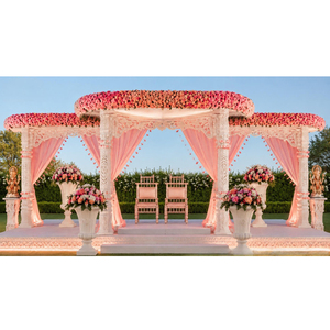 Mandap blanc classique pour mariages en destination et cérémonies sur la plage - Fabricant et exportateur aux prix de gros aux États-Unis - Product Image 1