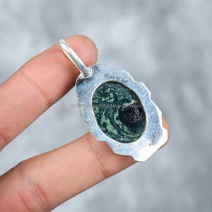 Colgante de Plata de Ley 925, colgante de jaspe Kambaba, colgante de diseñador de plata, regalo para ella, regalo de Navidad - Product Image 6
