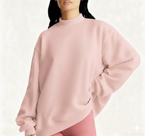 Sudadera de Cuello Alto con Bordado Personalizado, Estilo Moderno, Talla Grande, para Otoño e Invierno, Tejida en Felpa, Ecológica, Casual, en Varios Colores - Product Image 2