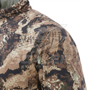 Veste de chasse d'extérieur pour hommes avec col montant, fermeture éclair intégrale, tissu résistant à l'eau et plusieurs poches pour le camping - Product Image 6