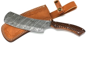 OEM High Carbon 7 Inch Damascus Kitchen Cleaver <b>Knife</b> <b>Set</b> VG10 Steel With Wooden Handle for Chefs - Product Image 2